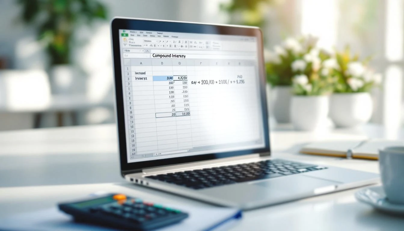 Comment calculer interet composé via tableur Excel